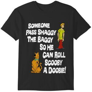 New Scooby Doo Pass Shaggy The Baggy Funny Meme Cartoon Parody T-Shirt